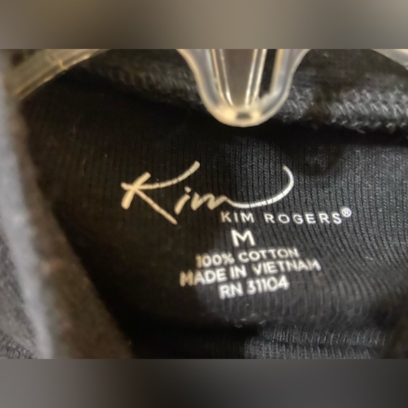 Vintage Kim Rogers Black Mock Turtleneck Top - Picture 3 of 3